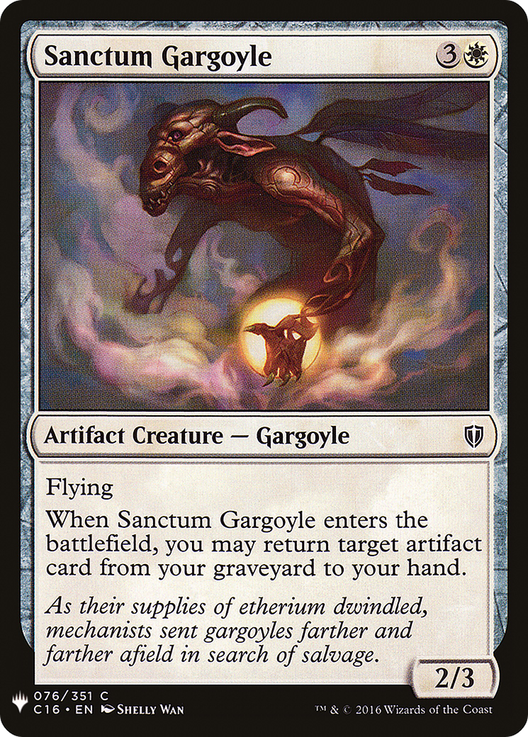 Sanctum Gargoyle (LIST-C16-76) [Mystery Booster] The List MTG Single Wizards of the Coast