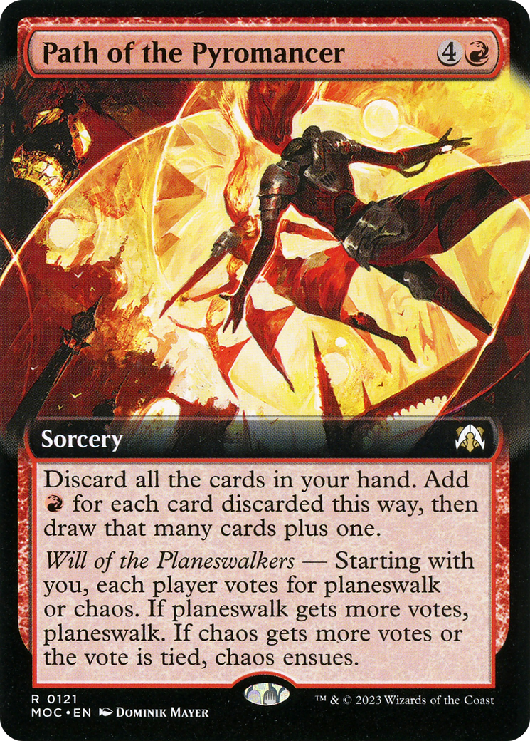 Path of the Pyromancer (MOC-121) [March of the Machine Commander] (Extended Art) MTG Single Wizards of the Coast