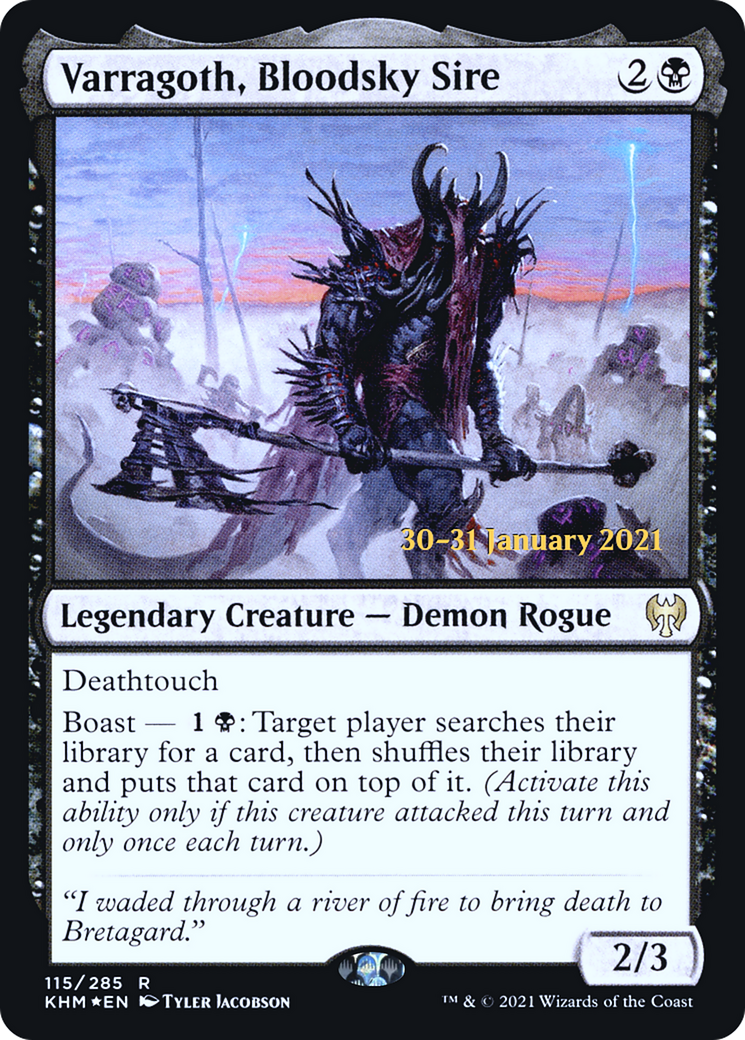Varragoth, Bloodsky Sire (PRE-115) [Kaldheim Promos] Foil MTG Single Wizards of the Coast