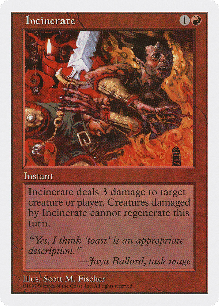Incinerate (5ED-) [Fifth Edition] MTG Single Wizards of the Coast