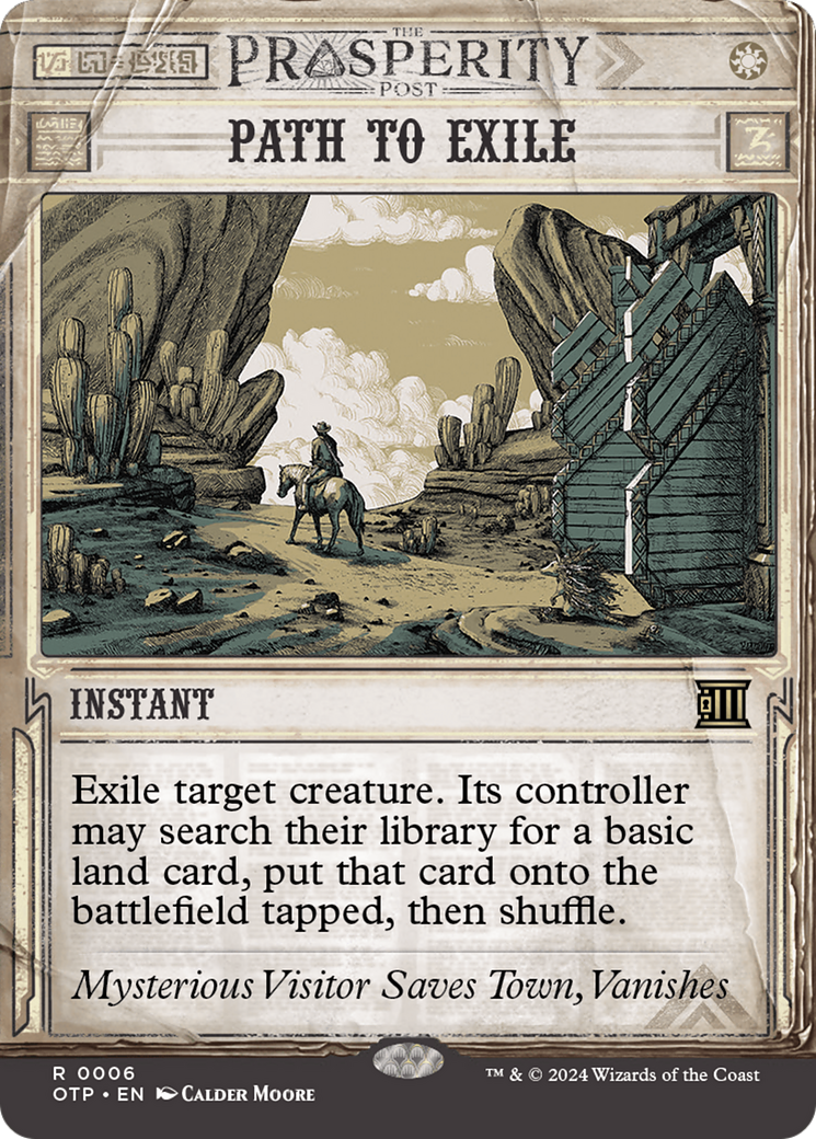 Path to Exile (OTP-006) [Breaking News] (Showcase) (Borderless) MTG Single Wizards of the Coast
