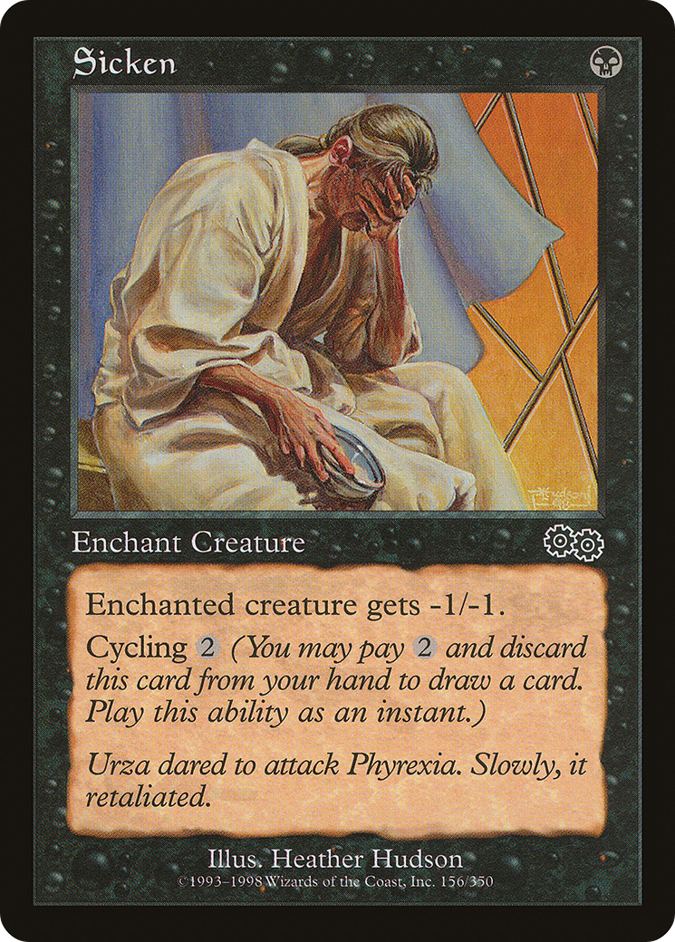 Sicken (USG-156) [Urza's Saga] MTG Single Wizards of the Coast