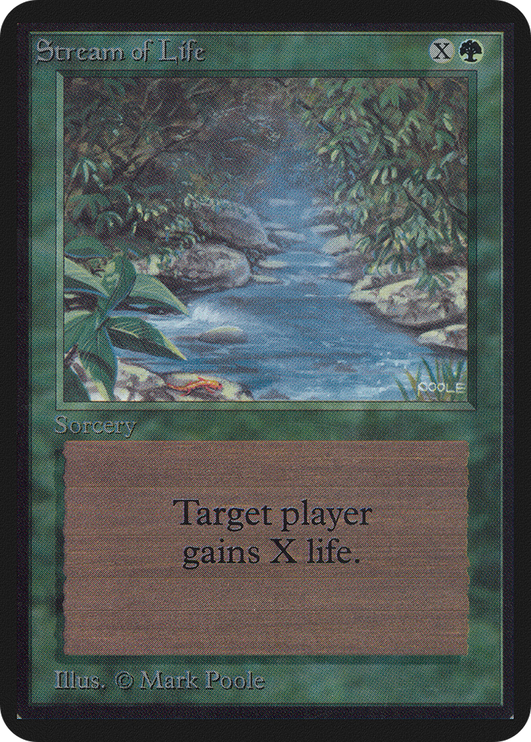 Stream of Life (LEA-217) [Oldschool] Limited Edition Alpha MTG Single Wizards of the Coast