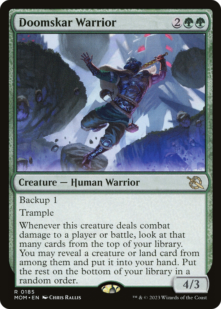Doomskar Warrior (MOM-185) [March of the Machine] Foil MTG Single Wizards of the Coast