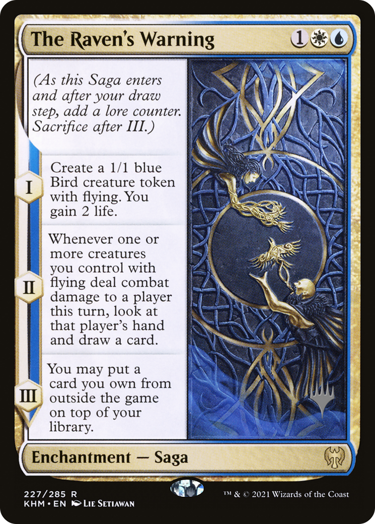 The Raven's Warning (PPKHM-227P) [Kaldheim Promos] Foil MTG Single Wizards of the Coast