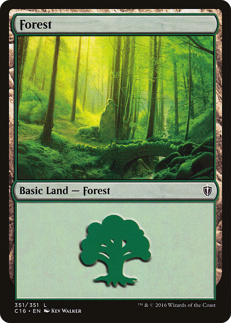 Forest (351) (C16-351) [Commander 2016] MTG Single Wizards of the Coast