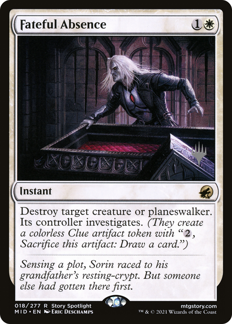Fateful Absence (PPMID-018) [Innistrad: Midnight Hunt Promos] Foil MTG Single Wizards of the Coast