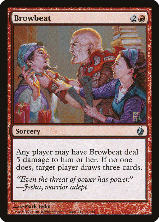 Browbeat (PD2-021) [Misc] Premium Deck Series: Fire and Lightning Foil MTG Single Wizards of the Coast
