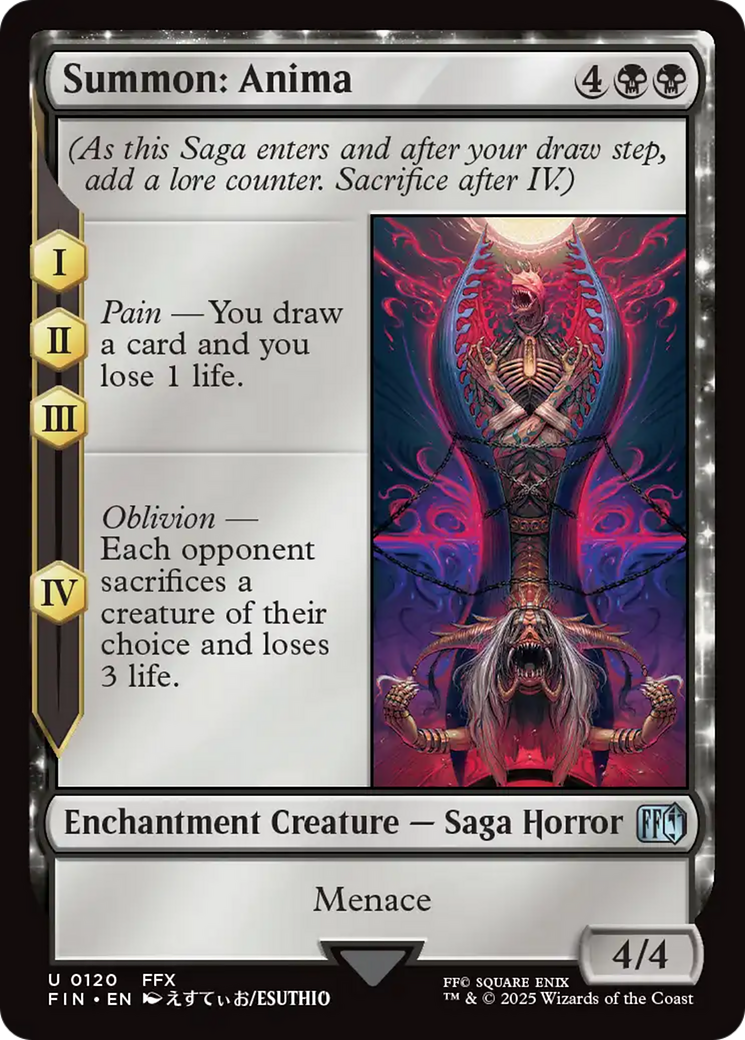 Summon: Anima (FIN-120) [FINAL FANTASY] Foil MTG Single Wizards of the Coast