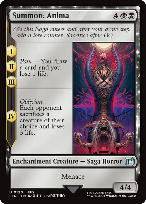 Summon: Anima (FIN-120) [FINAL FANTASY] Foil MTG Single Wizards of the Coast