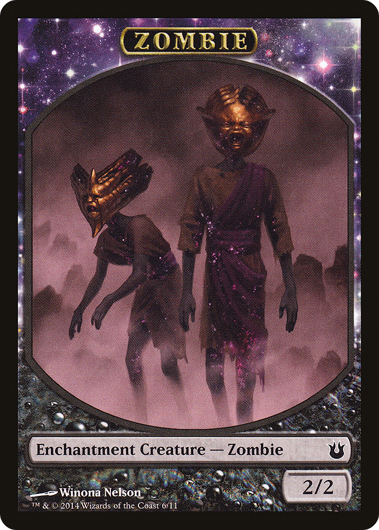 Zombie Token (BNG-006) [Tokens] Born of the Gods Tokens MTG Single Wizards of the Coast