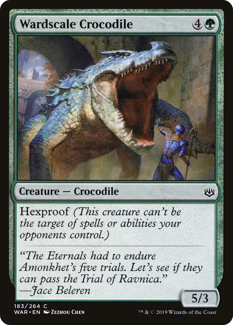 Wardscale Crocodile (WAR-183) [War of the Spark] Foil MTG Single Wizards of the Coast