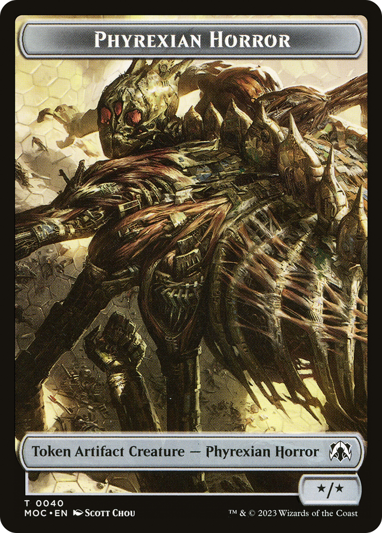 Phyrexian Horror (TMOC-040) [Tokens] March of the Machine Commander Tokens MTG Single Wizards of the Coast