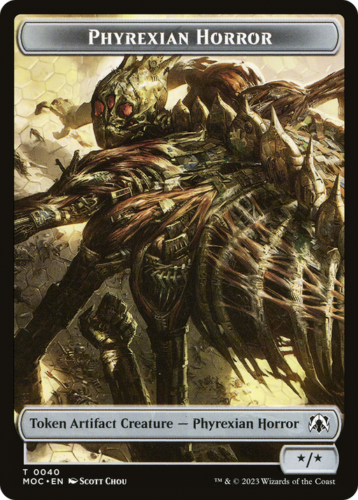 Phyrexian Horror (TMOC-040) [Tokens] March of the Machine Commander Tokens MTG Single Wizards of the Coast