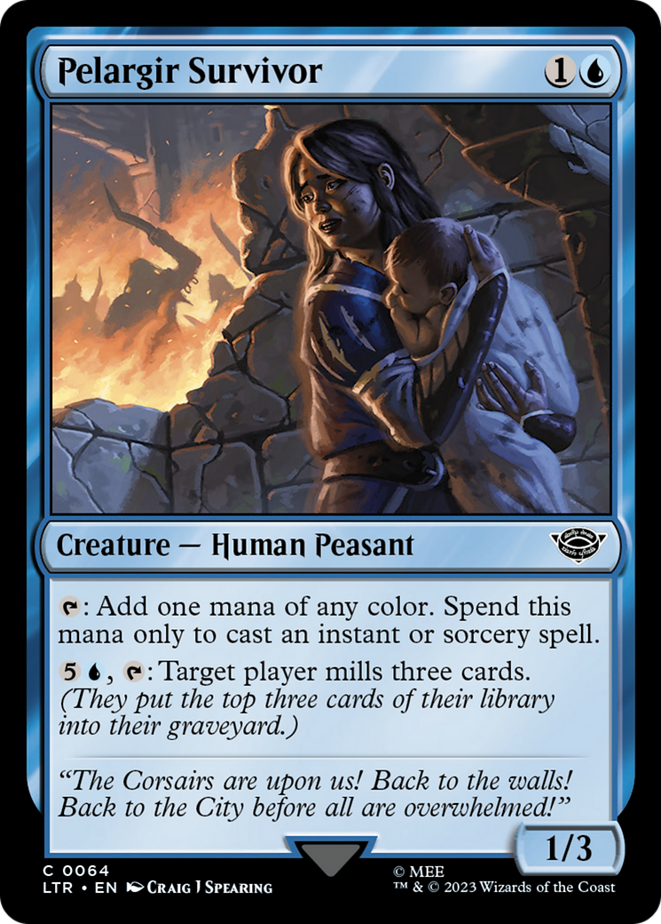 Pelargir Survivor (LTR-064) [The Lord of the Rings: Tales of Middle-earth] MTG Single Wizards of the Coast