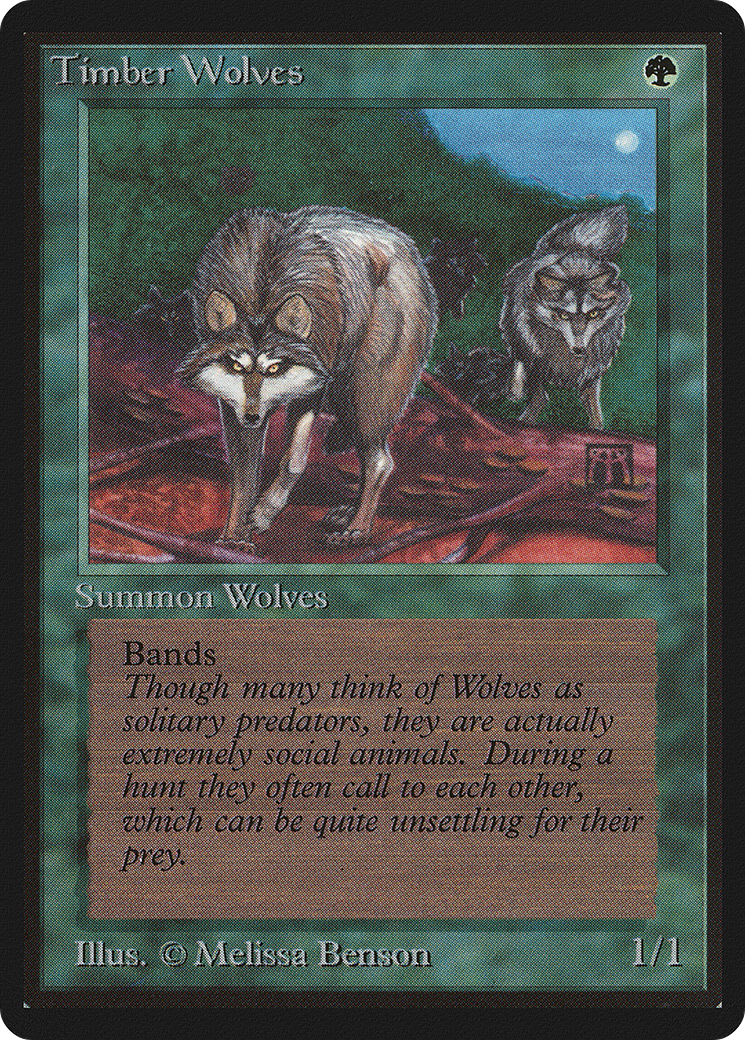 Timber Wolves (LEB-220) [Oldschool] Limited Edition Beta MTG Single Wizards of the Coast