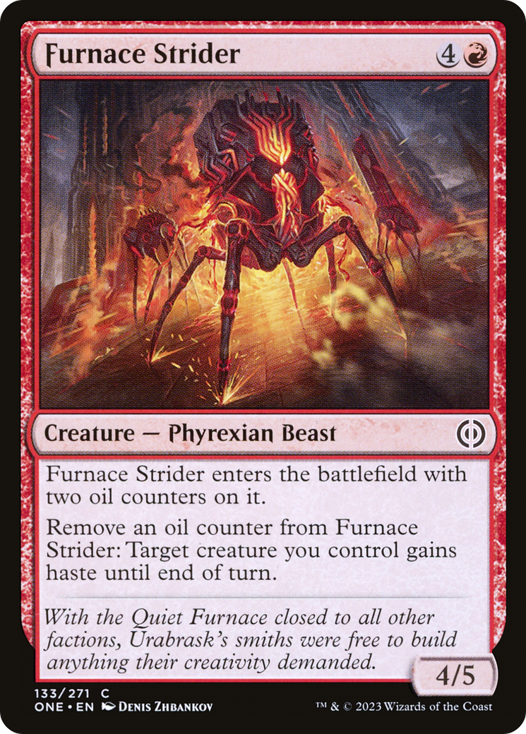 Furnace Strider (ONE-133) [Phyrexia: All Will Be One] Foil MTG Single Wizards of the Coast
