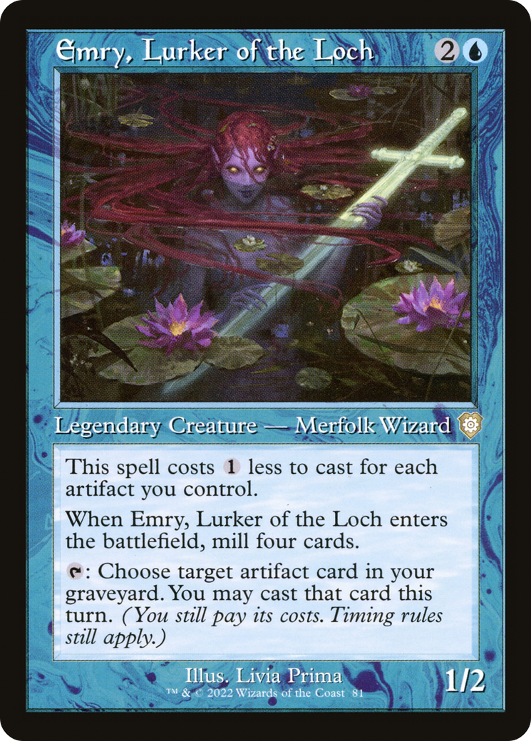 Emry, Lurker of the Loch (BRC-081) [The Brothers' War Commander] MTG Single Wizards of the Coast