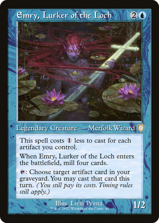 Emry, Lurker of the Loch (BRC-081) [The Brothers' War Commander] MTG Single Wizards of the Coast
