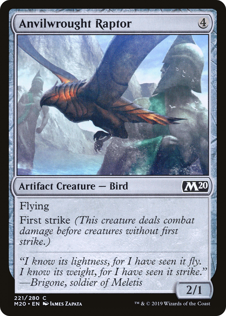 Anvilwrought Raptor (M20-221) [Core Set 2020] Foil MTG Single Wizards of the Coast