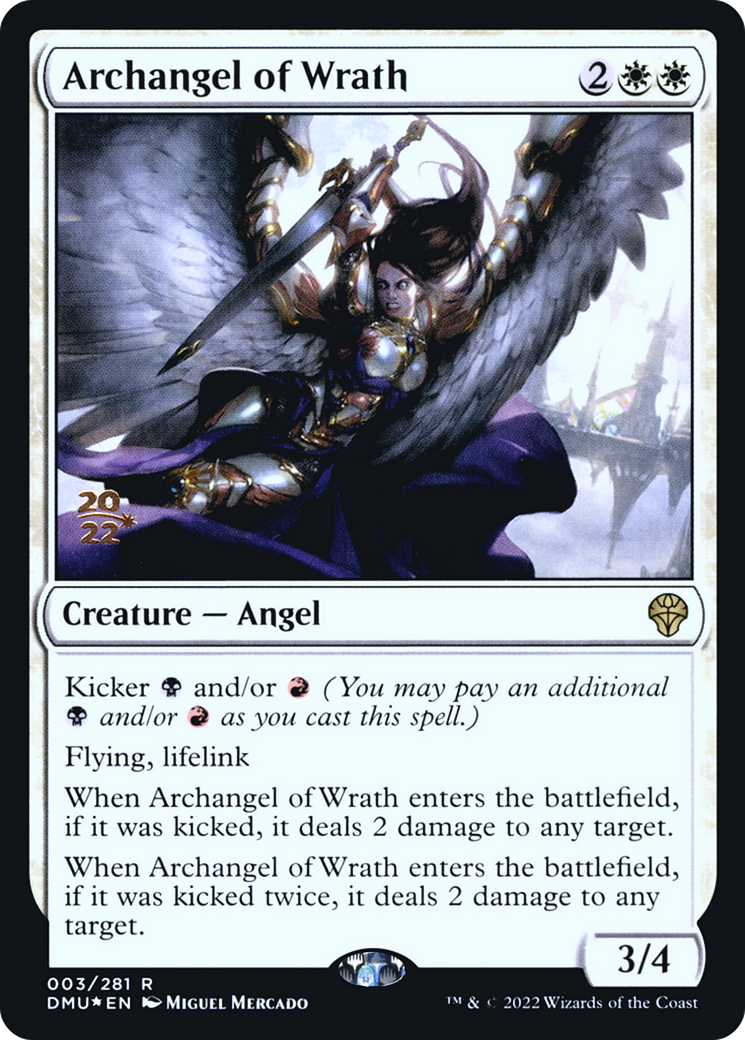 Archangel of Wrath (PRE-003) [Dominaria United Promos] Foil MTG Single Wizards of the Coast