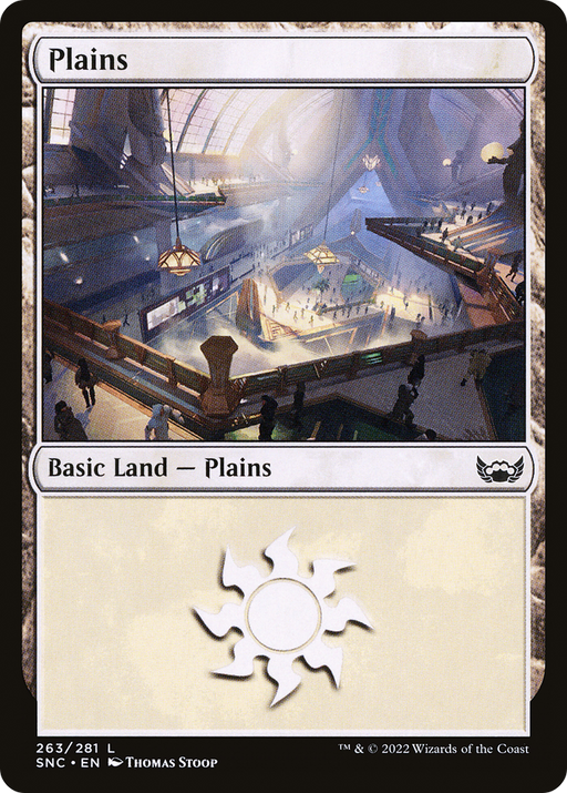 Plains (263) (SNC-263) [Streets of New Capenna] Foil MTG Single Wizards of the Coast