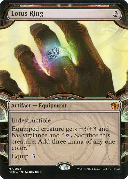 Lotus Ring (Raised Foil) (BIG-063) [The Big Score] (Showcase) Foil MTG Single Wizards of the Coast