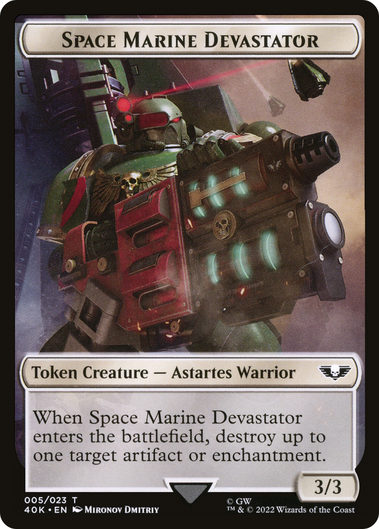 Space Marine Devastator (T40K-005) [Tokens] Warhammer 40,000 Tokens MTG Single Wizards of the Coast
