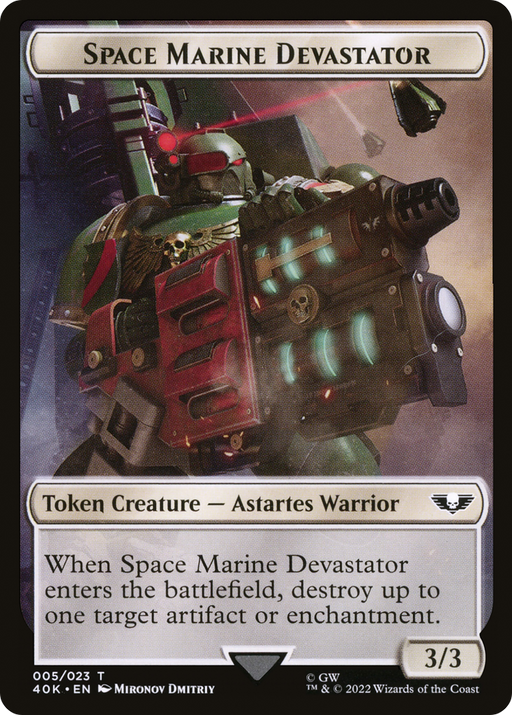 Space Marine Devastator (T40K-005) [Tokens] Warhammer 40,000 Tokens MTG Single Wizards of the Coast