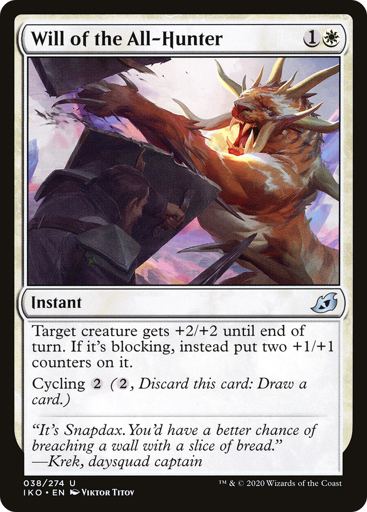 Will of the All-Hunter (IKO-038) [Ikoria: Lair of Behemoths] MTG Single Wizards of the Coast
