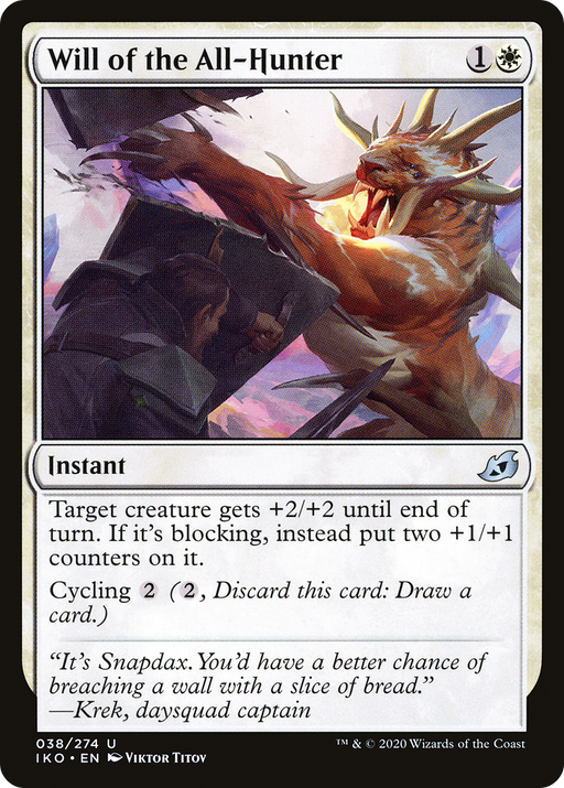 Will of the All-Hunter (IKO-038) [Ikoria: Lair of Behemoths] MTG Single Wizards of the Coast