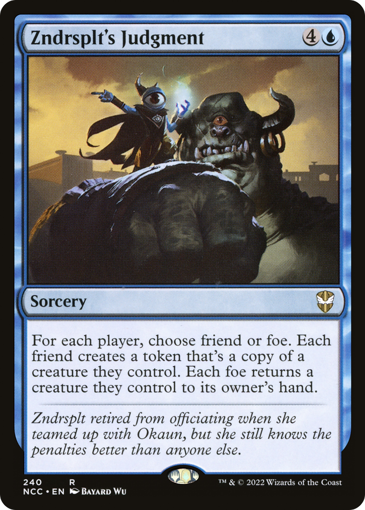 Zndrsplt's Judgment (NCC-240) [New Capenna Commander] MTG Single Wizards of the Coast