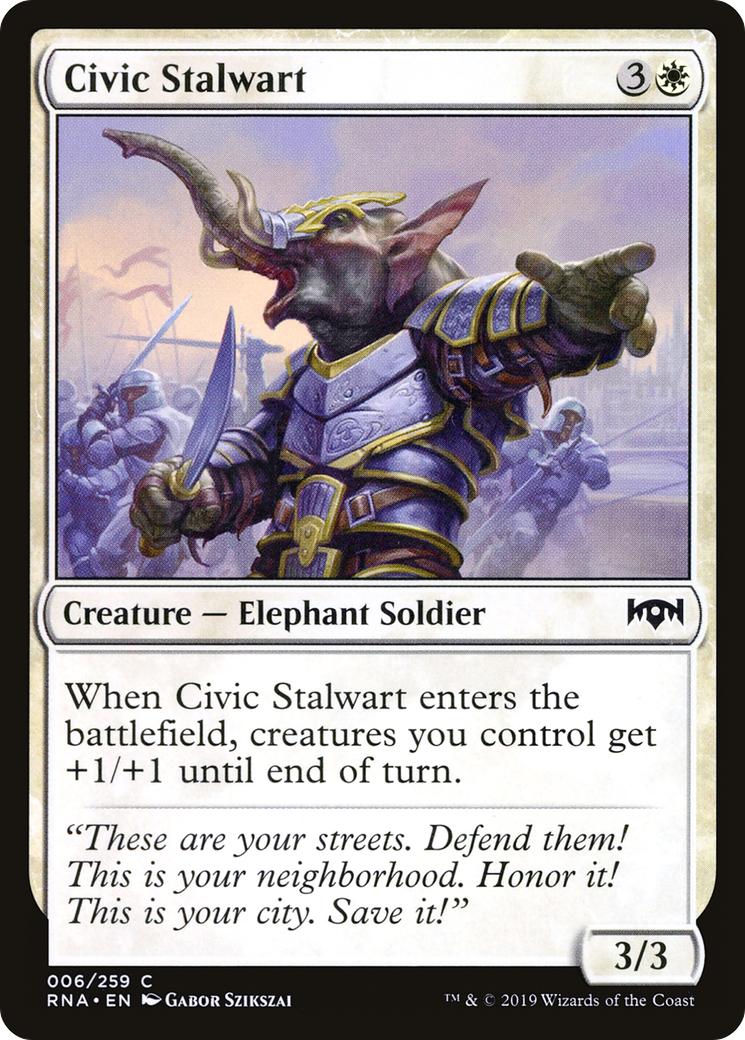 Civic Stalwart (RNA-006) [Ravnica Allegiance] MTG Single Wizards of the Coast