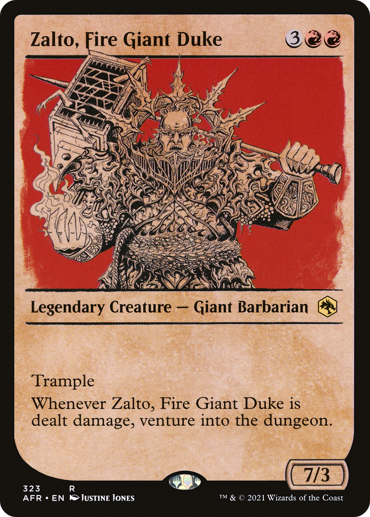 Zalto, Fire Giant Duke (AFR-323) [Adventures in the Forgotten Realms] (Showcase) Foil MTG Single Wizards of the Coast
