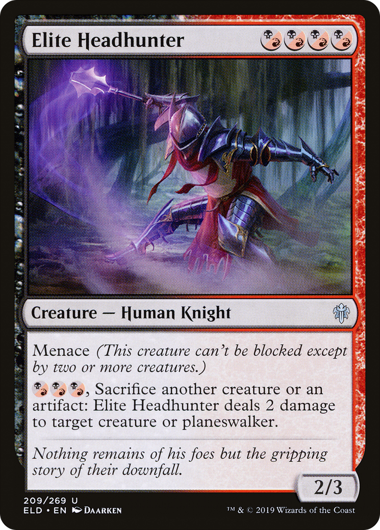 Elite Headhunter (ELD-209) [Throne of Eldraine] Foil MTG Single Wizards of the Coast