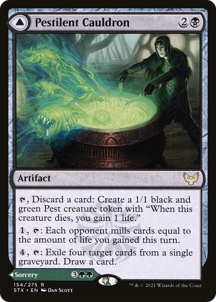 Pestilent Cauldron // Restorative Burst (STX-154) [Strixhaven: School of Mages] Foil MTG Single Wizards of the Coast