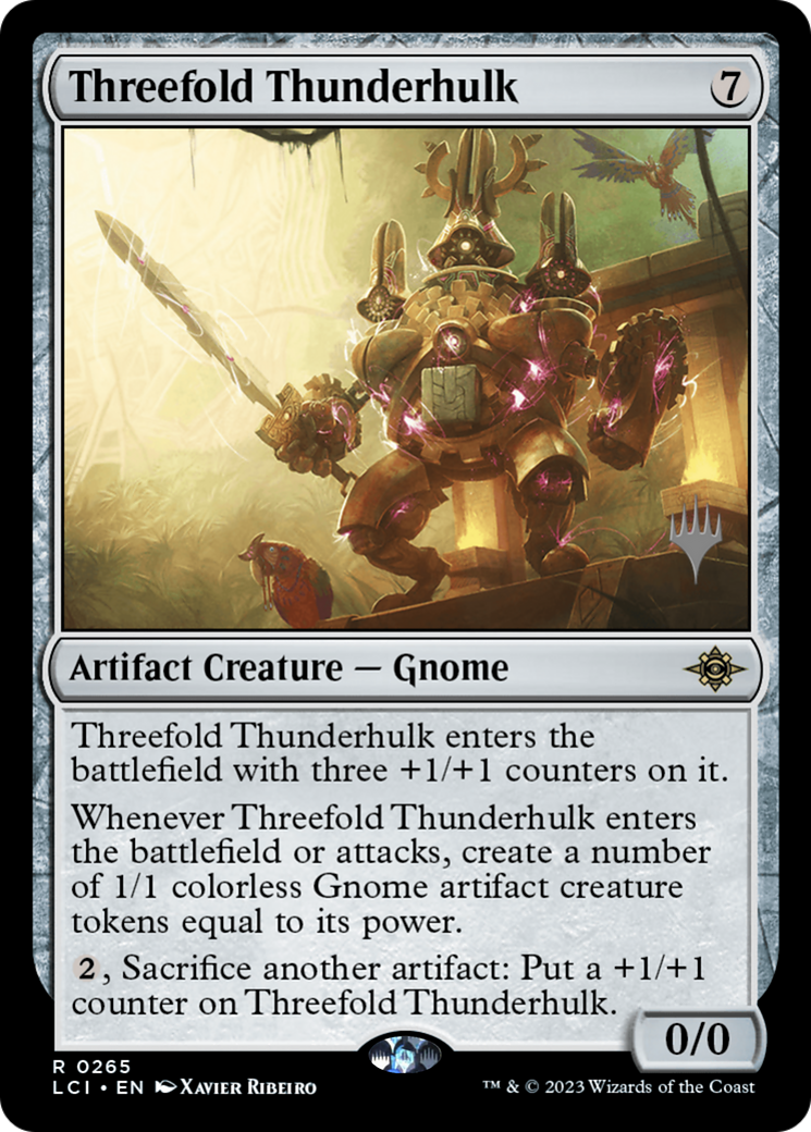 Threefold Thunderhulk (PPLCI-265) [The Lost Caverns of Ixalan Promos] Foil MTG Single Wizards of the Coast