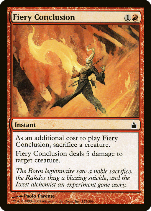 Fiery Conclusion (RAV-122) [Ravnica: City of Guilds] MTG Single Wizards of the Coast