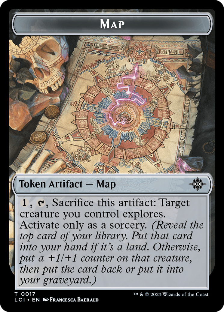Map // Dinosaur (0001) Double-Sided Token [Tokens] The Lost Caverns of Ixalan Tokens MTG Single Magic: The Gathering