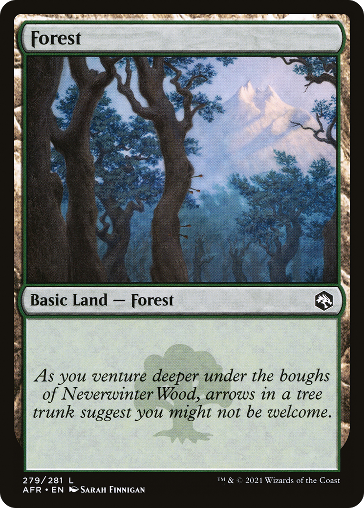 Forest (279) (AFR-279) [Adventures in the Forgotten Realms] MTG Single Wizards of the Coast