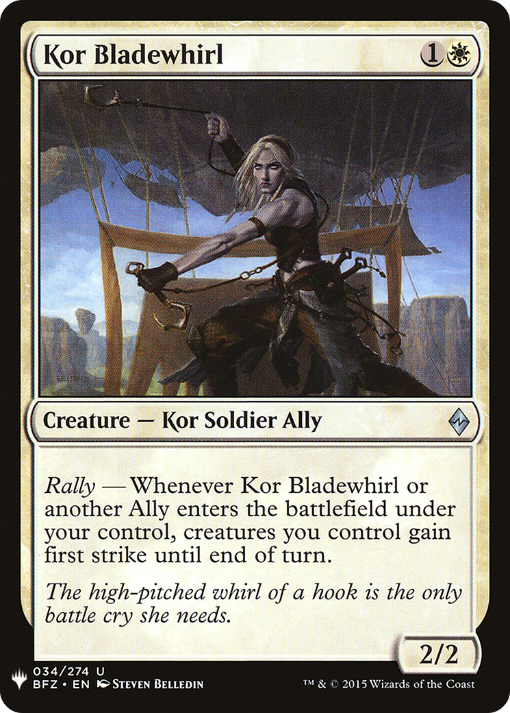 Kor Bladewhirl (LIST-BFZ-34) [Mystery Booster] The List MTG Single Wizards of the Coast