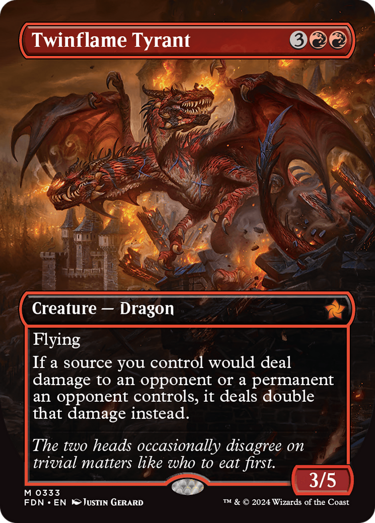 Twinflame Tyrant (FDN-333) [Foundations] (Borderless) MTG Single Wizards of the Coast