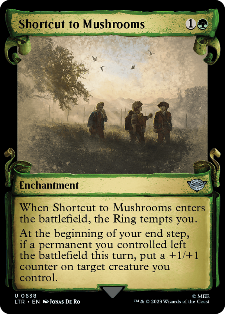 Shortcut to Mushrooms (Showcase Scrolls) (LTR-638) [The Lord of the Rings: Tales of Middle-earth] (Showcase) Foil MTG Single Wizards of the Coast
