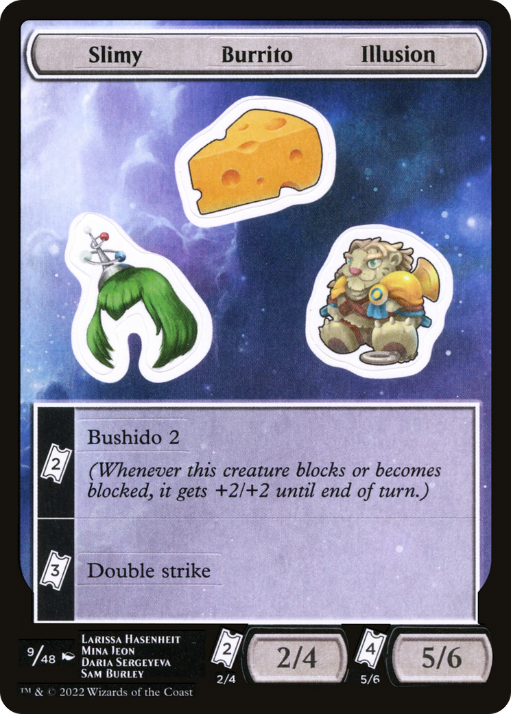 Slimy Burrito Illusion (UNF-009) [Tokens] Unfinity Sticker Sheets MTG Single Wizards of the Coast