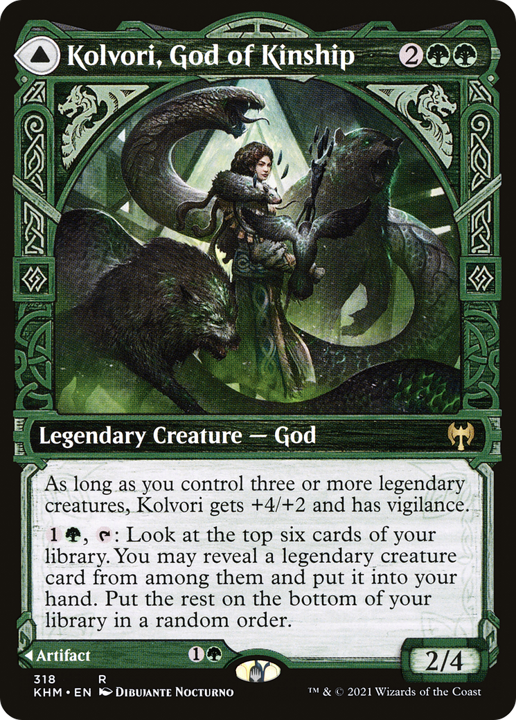 Kolvori, God of Kinship // The Ringhart Crest (KHM-318) [Kaldheim] (Showcase) Foil MTG Single Wizards of the Coast