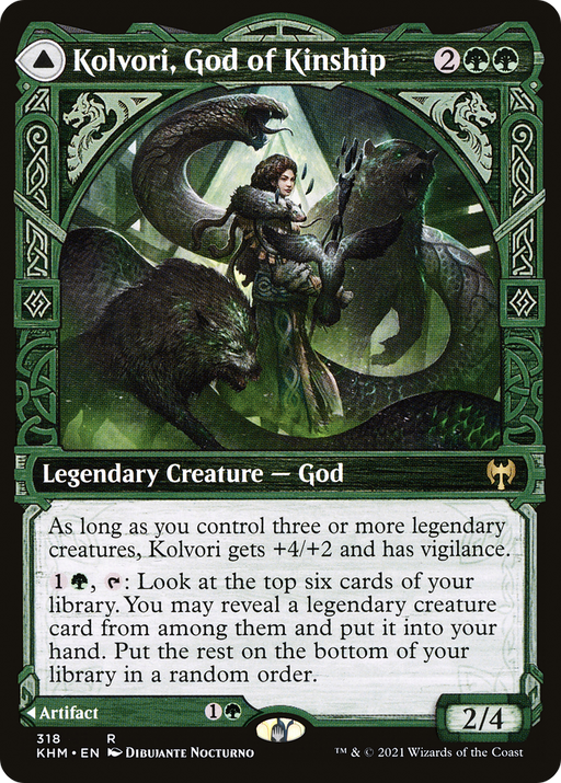 Kolvori, God of Kinship // The Ringhart Crest (KHM-318) [Kaldheim] (Showcase) MTG Single Wizards of the Coast