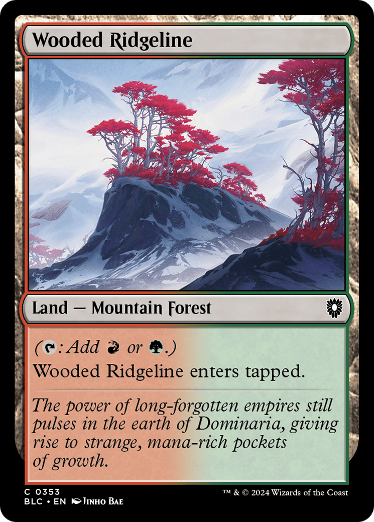 Wooded Ridgeline (BLC-353) [Bloomburrow Commander] MTG Single Wizards of the Coast
