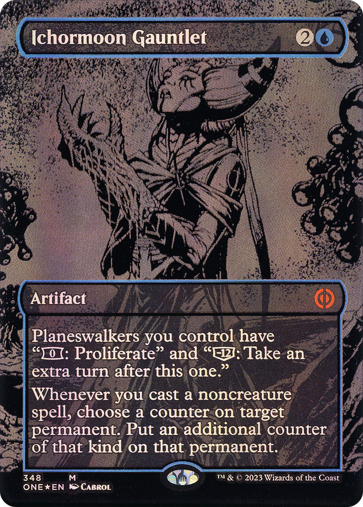 Ichormoon Gauntlet (Oil Slick Raised Foil) (ONE-348) [Phyrexia: All Will Be One] (Borderless) Foil MTG Single Wizards of the Coast