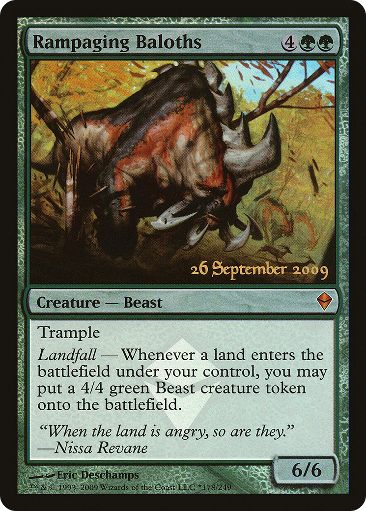 Rampaging Baloths (PRE-178) [Zendikar Promos] Foil MTG Single Wizards of the Coast