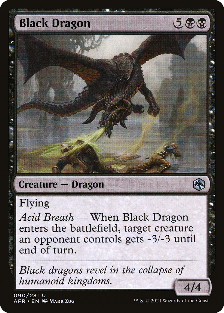 Black Dragon (AFR-090) [Adventures in the Forgotten Realms] Foil MTG Single Wizards of the Coast